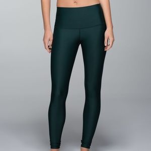 RARE Lululemon Shine Tight High Rise Fuel Green